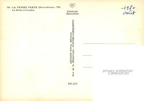 Coulon Aux bords de la Sevre La Venise Verte Coulon