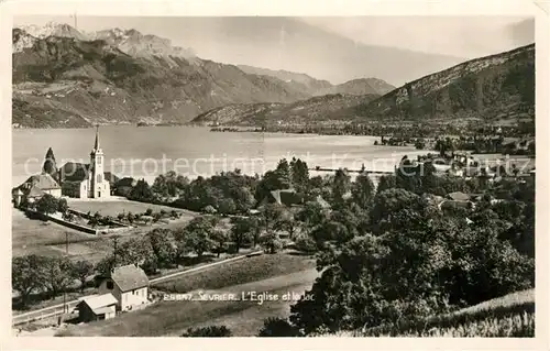 Sevrier Panorama Eglise et le lac Alpes Sevrier
