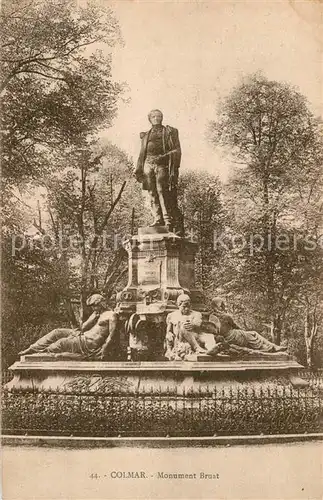 Colmar_Haut_Rhin_Elsass Monument Bruat Statue Colmar_Haut_Rhin_Elsass