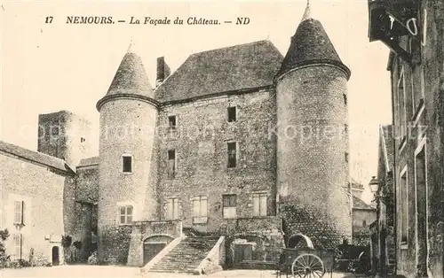 Nemours_Seine et Marne Facade du Chateau Schloss Nemours Seine et Marne