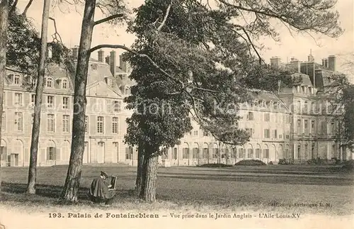 Fontainebleau_Seine_et_Marne Palais Jardin Anglais Aile Louis XV Fontainebleau_Seine