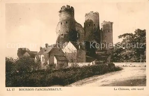 Bourbon l_Archambault Chaeau cote nord Schloss Bourbon l Archambault