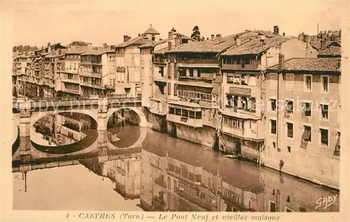 Castres_Tarn Pont neuf et vieilles maisons Castres_Tarn