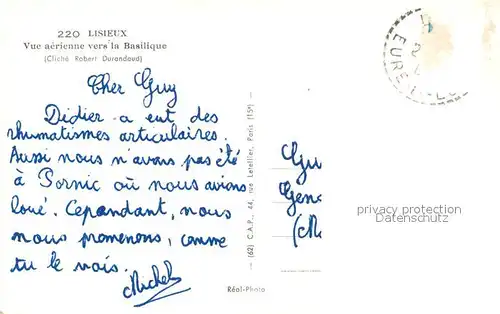 Lisieux Vue aerienne vers la Basilique Lisieux