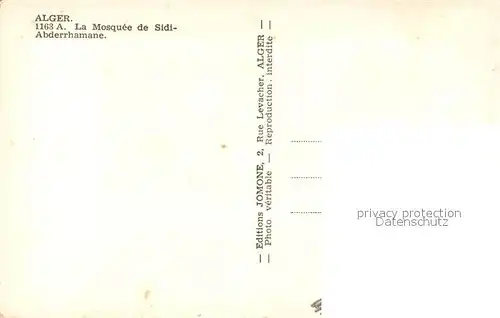 Alger_Algerien Mosquee de Sidi Abderrhamane Alger Algerien