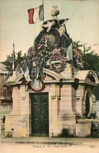 Paris Statue de Strasbourg Place de la Concorde Paris