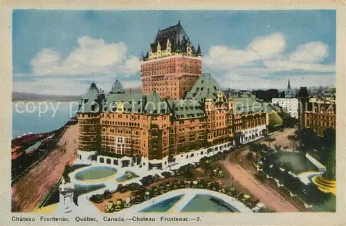 Quebec Chateau Frontenac Kuenstlerkarte Quebec
