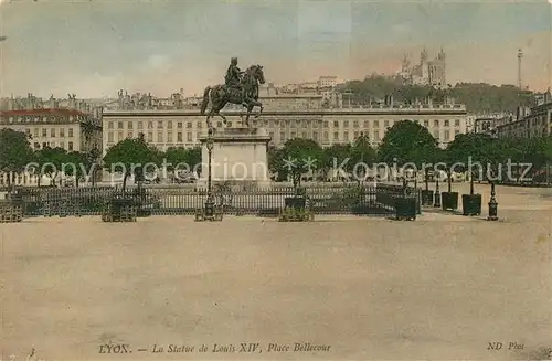 Lyon_France Statue Louis XIV Place Bellecour  Lyon France