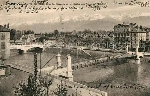 Grenoble Citadelle Chaine des Alpes  Grenoble