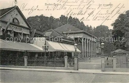 Baden Baden Kurgarten Restaurant Baden Baden