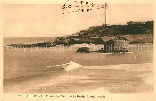 Biarritz_Pyrenees_Atlantiques La Pointe du Phare et la Roche Ronde perc Biarritz_Pyrenees