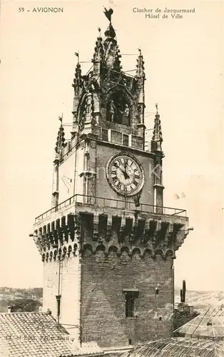 Avignon_Vaucluse Clocher de Jacquemard Hotel de Ville Avignon Vaucluse