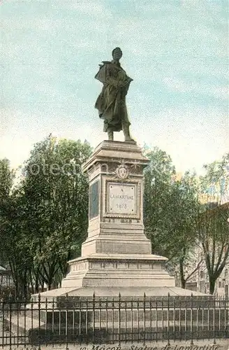 Macon_Saone et Loire Statue de Lamartine Macon Saone et Loire