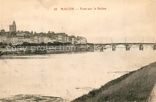 Macon_Saone et Loire Pont sur la Saone Macon Saone et Loire