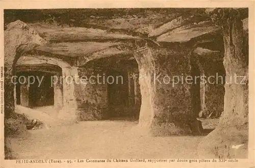 Petit_Andely_Le Les Casemates du Chateau Gaillard supportee par douze gros piliers  Petit_Andely_Le