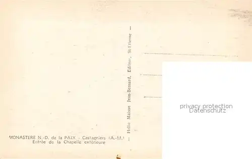 Castagniers Monastere ND de la Paix Entree de la Chapelle exterieure Castagniers