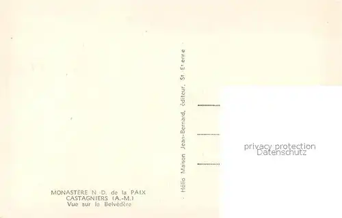 Castagniers Monastere ND de la Paix Vue sur le Belvedere Castagniers