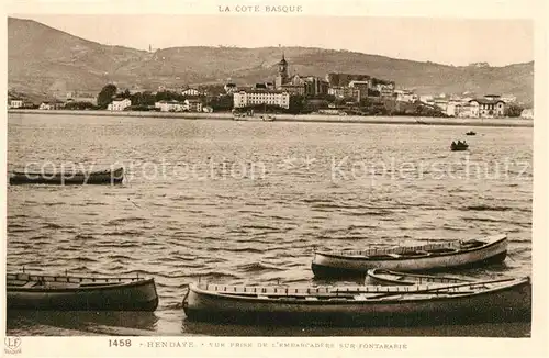 Hendaye_Pyrenees_Atlantiques Vue prise de lembarcadere sur fontarabie Hendaye_Pyrenees