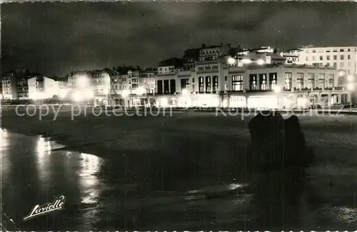 Biarritz_Pyrenees_Atlantiques Casino illumine la nuit Biarritz_Pyrenees