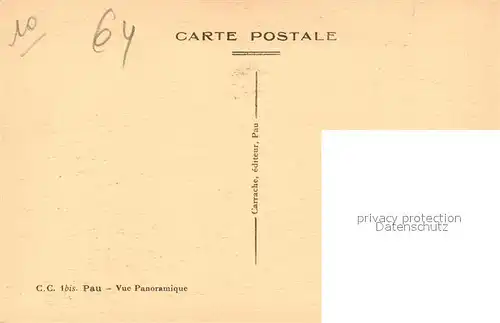 Pau Vue panoramique bords de la riviere Pau