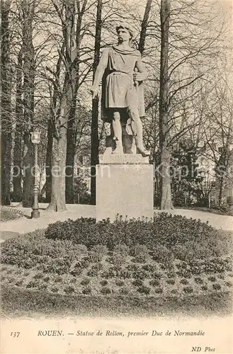 Rouen Statue de Rollon premier Duc de Normandie Monument Rouen
