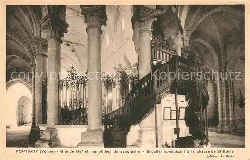 Pontigny Interieur de la Cathedrale Notre Dame et Saint Edme Pontigny