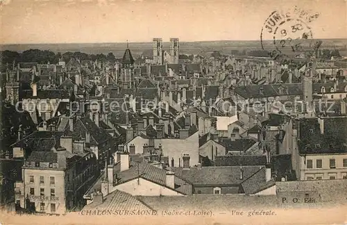 Chalon sur Saone Vue generale de la ville Chalon sur Saone