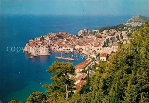 Dubrovnik_Ragusa Panorama Kuestenstadt Hafen Festung Altstadt Dubrovnik Ragusa