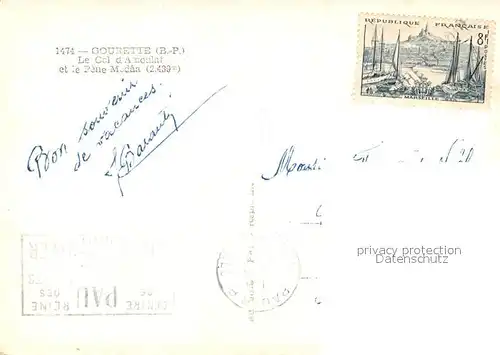 Gourette Col d Amoulat et le Pene Medaa Chaine des Pyrenees Gourette