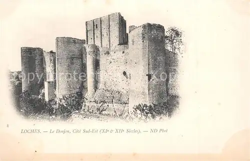 Loches_Indre_et_Loire Le Donjon Cote Sud Est Loches_Indre_et_Loire