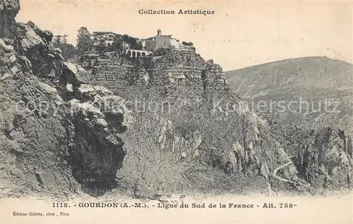 Gourdon_Alpes Maritimes Ligne du Sud de la France Gourdon Alpes Maritimes