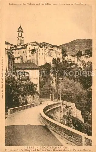 Luceram Entree du Village et la Ravin Excursion a Peira Cava Luceram