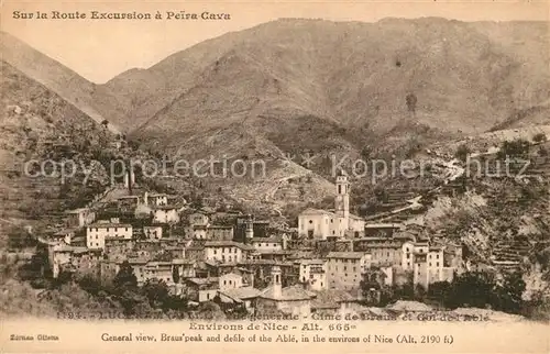 Luceram Vue generale Cime de Braus et Col de l Able Luceram