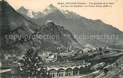 Modane Vue generale de la Gare Le Fort du Replaton La Pointe Doran Modane