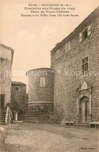 Gourdon_Alpes Maritimes Excursion aux Gorges du Loup Place du Vieux Chateau Gourdon Alpes Maritimes