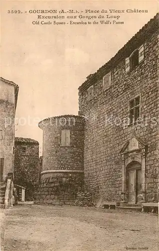 Gourdon_Alpes Maritimes Place du Vieux Chateau Excursion aux Gorges du Loup Gourdon Alpes Maritimes