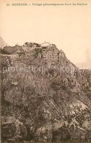 Gourdon_Alpes Maritimes Village pittoresque en haut du Rocher Gourdon Alpes Maritimes