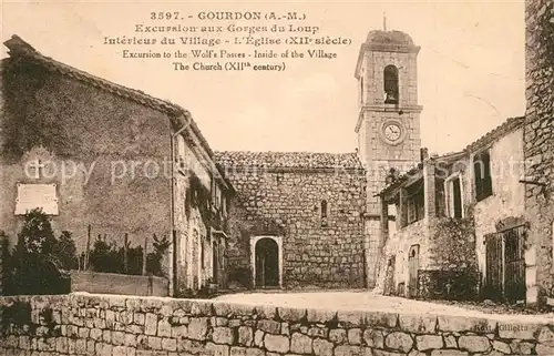 Gourdon_Alpes Maritimes Excursion aux Gorges du Loup Interieur du Village l Eglise Gourdon Alpes Maritimes