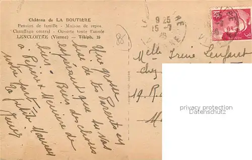 Lencloitre Chateau de La Boutiere Lencloitre