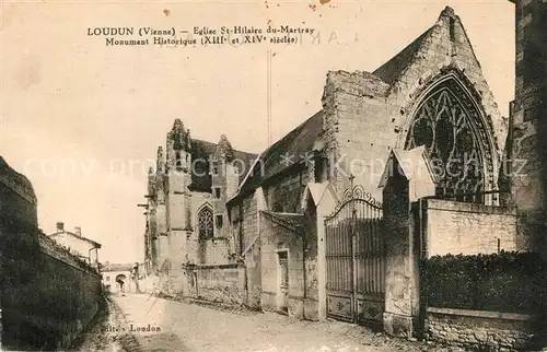 Loudun Eglise St Hilaire du martray Monument Historique Loudun