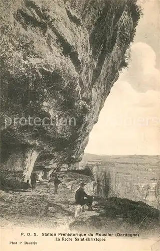 Dordogne Station Prehistorique du Moustier La Roche Saint Christophe Dordogne