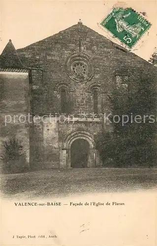 Valence sur Baise Facade de lEglise de Flaran Valence sur Baise