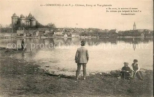 Combourg Chateau Etang et Vue generale Combourg