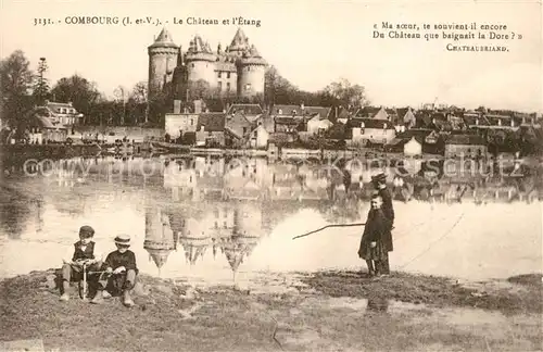 Combourg Le Chateau et l Etang Combourg