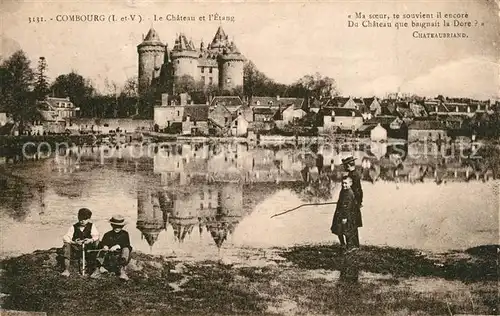 Combourg Le Chateau et l Etang Combourg