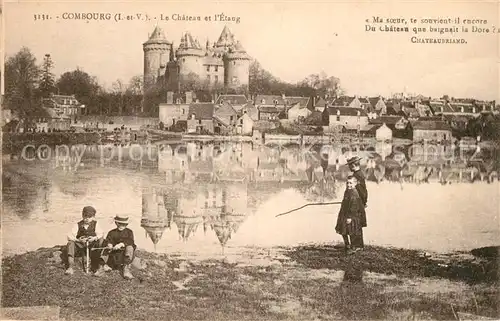 Combourg Le Chateau et l Etang Combourg