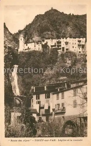 Touet sur Var Eglise et la Cascade Touet sur Var