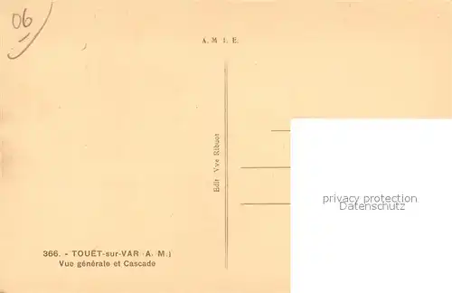 Touet sur Var Vue generale et Cascade Touet sur Var