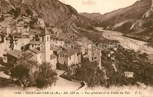 Touet sur Var Vue generale et la Vallee du Var Touet sur Var