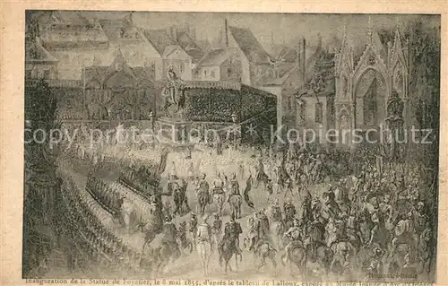 Orleans_Loiret Inauguration de la Statue de Foystier le 8 mai 1855 dapres le tableau de Lalloux expose du Musee Jeanne d Arc Orleans_Loiret